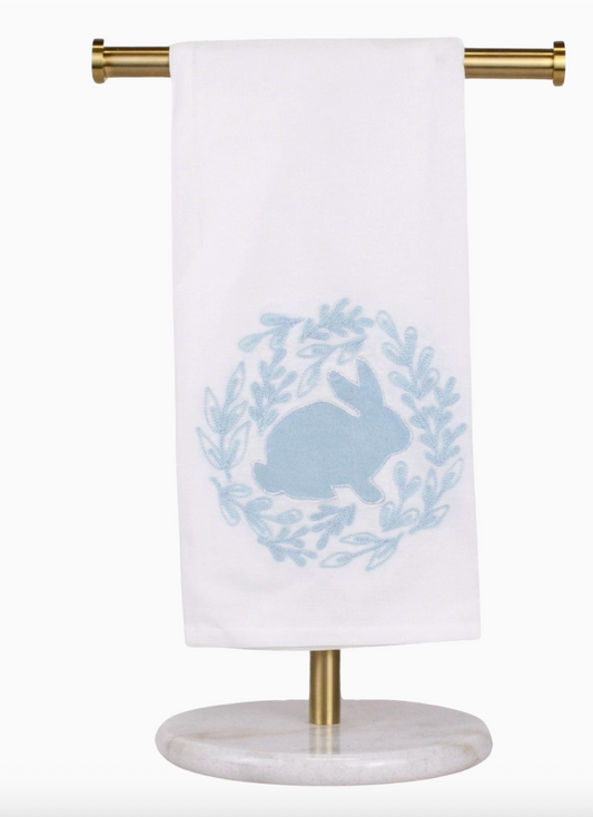Harvey Bunny Hand Towel White/Blue 20x28
