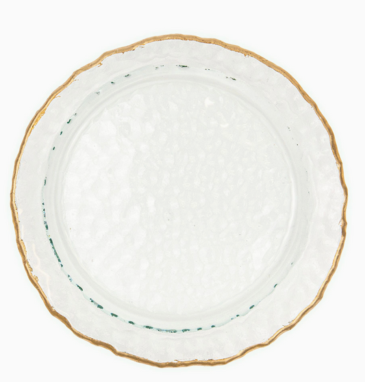 Louvre Salad Plate Clear/Gold