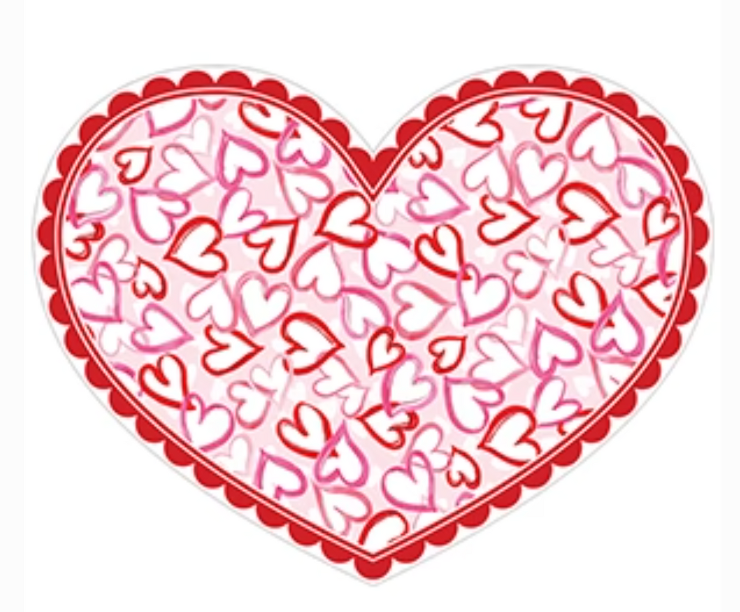 Red & Pink Valentine Hearts Diecut Placemats