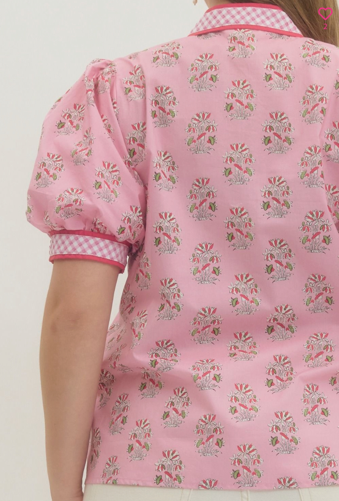 Floral Pink Plus Size Top