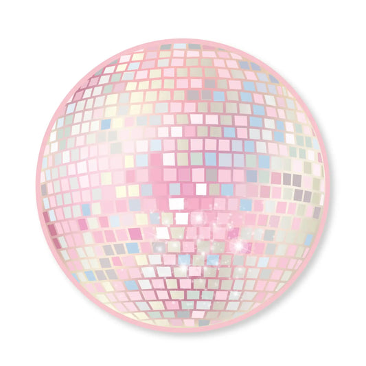 Pink Disco Ball Plates