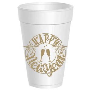 New Year Wreath Styrofoam Cups