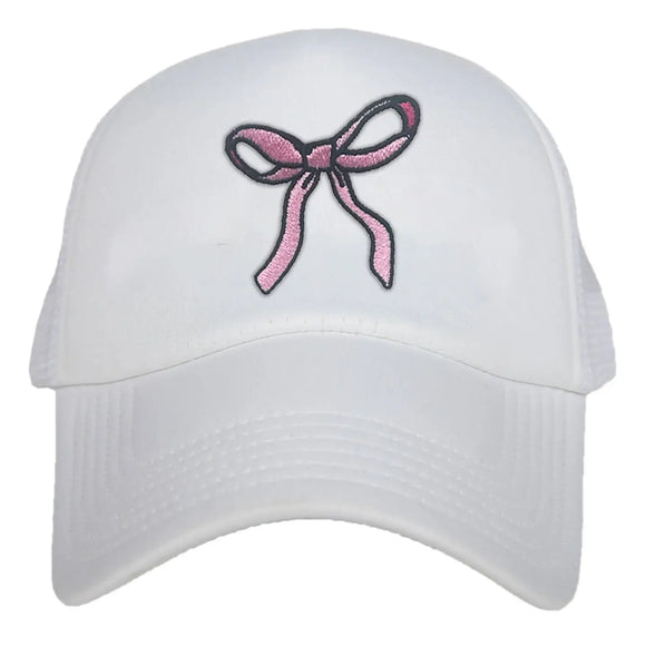 Pink Bow Foam Trucker Hat