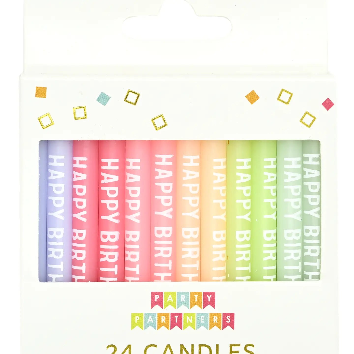 Happy Birthday Pastel Candles