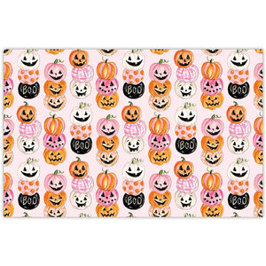 Handpainted Pink & Orange Pumpkin Stacks Placemat