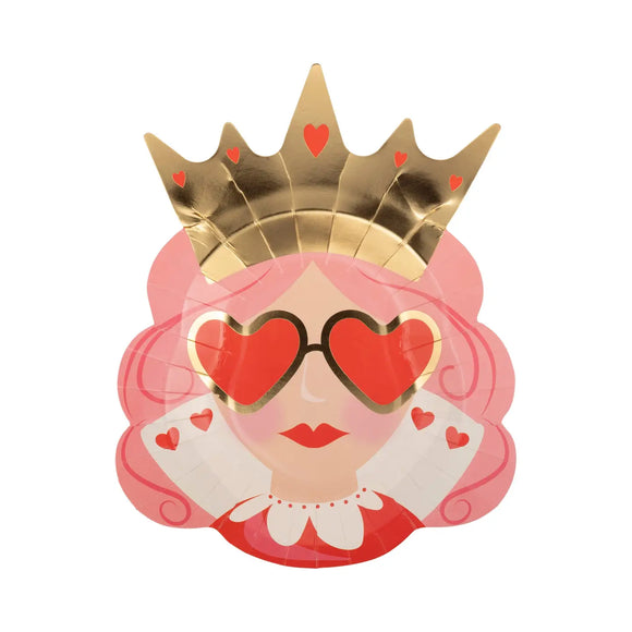 Queen of Hearts Diecut Plates