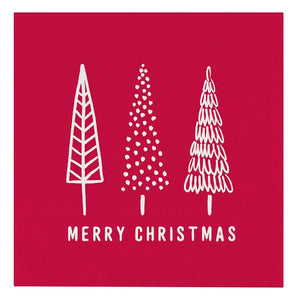 Merry Christmas Trees beverage Napkins