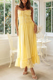 Spaghetti Strap Bow Tie Swing Maxi Dress