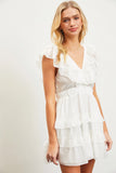 V-Neck Ruffle Tiered Dress