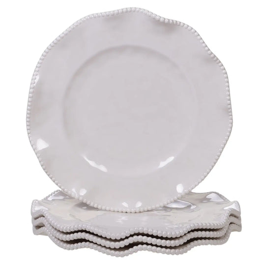 Perlette Cream Dinner Plates