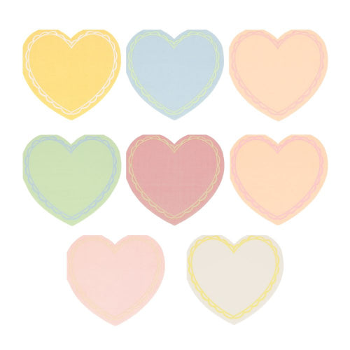 Pastel Heart Diecut Beverage Napkins
