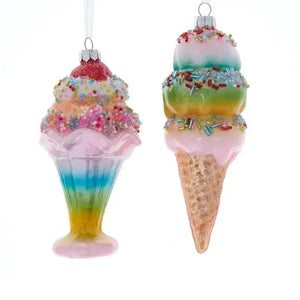 Glass Candy Colors Ice Cream Ornament