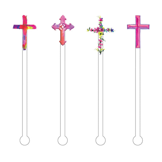 Crosses Acrylic Stir Sticks Combo