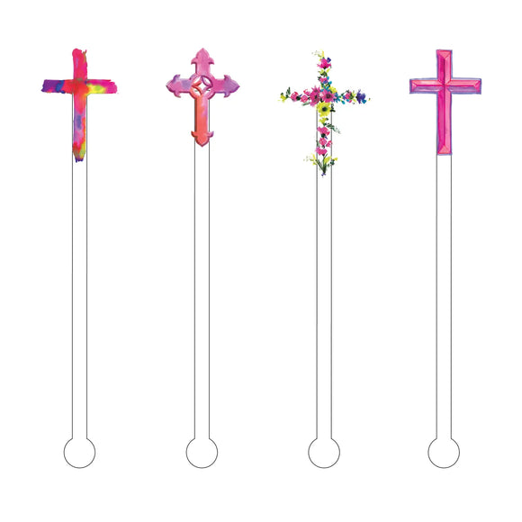 Crosses Acrylic Stir Sticks Combo