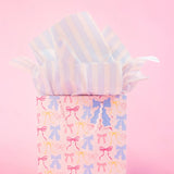 Pastel Blue/Blush Stripe Tissue Paper