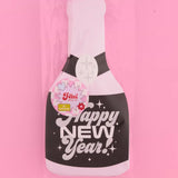 Happy New Year Champagne Bottle Diecut Napkins