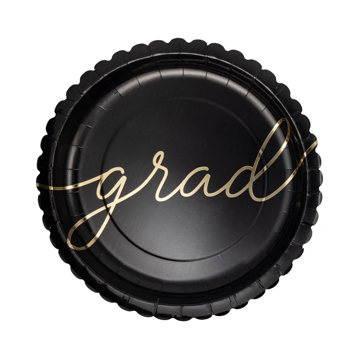 Script Graduate Scalloped Plates