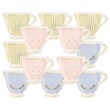 Tea Party Cup Diecut Dinner Plates