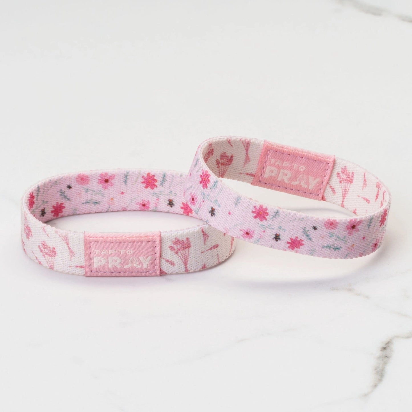 Tap To Pray® Wristband – Meadows - Pink