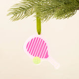 Pink Pickleball Paddle Tree Ornament