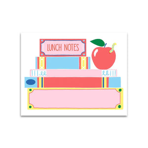 Bookworm Lunch Box Notes Pad - Pink