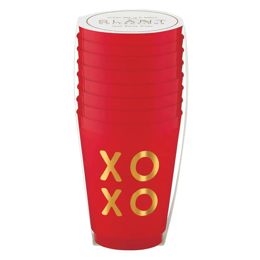 Red XOXO Shatterproof Cups