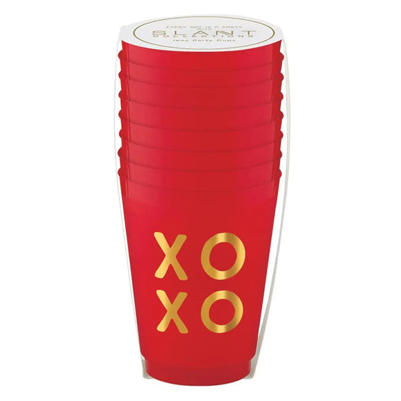 Red XOXO Shatterproof Cups