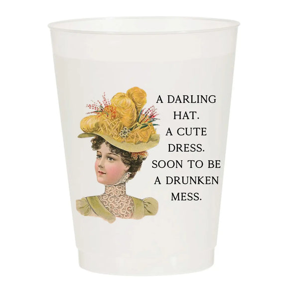 Darling Hat Kentucky Derby Shatterproof Cups