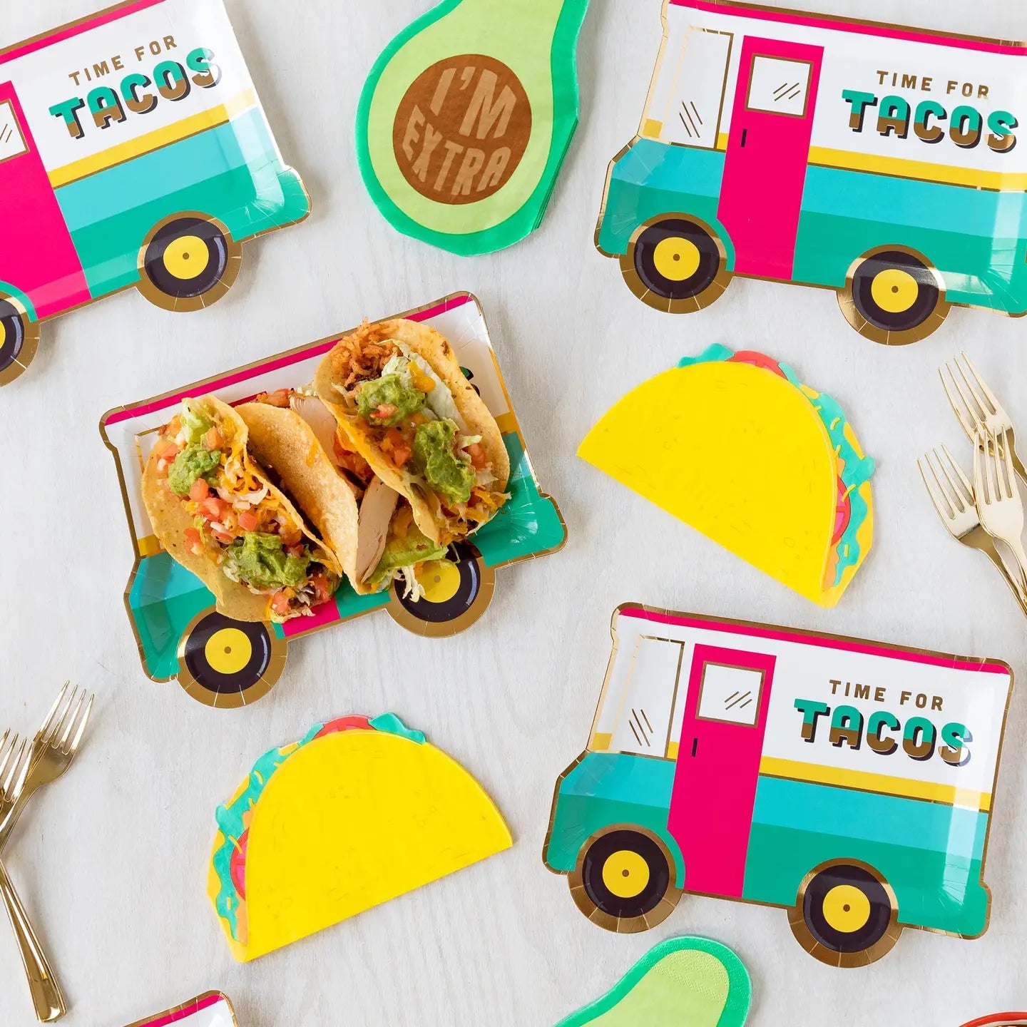 Taco Shaped Napkins