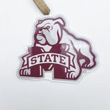 Mississippi State Bulldog Acrylic Mascot Ornament