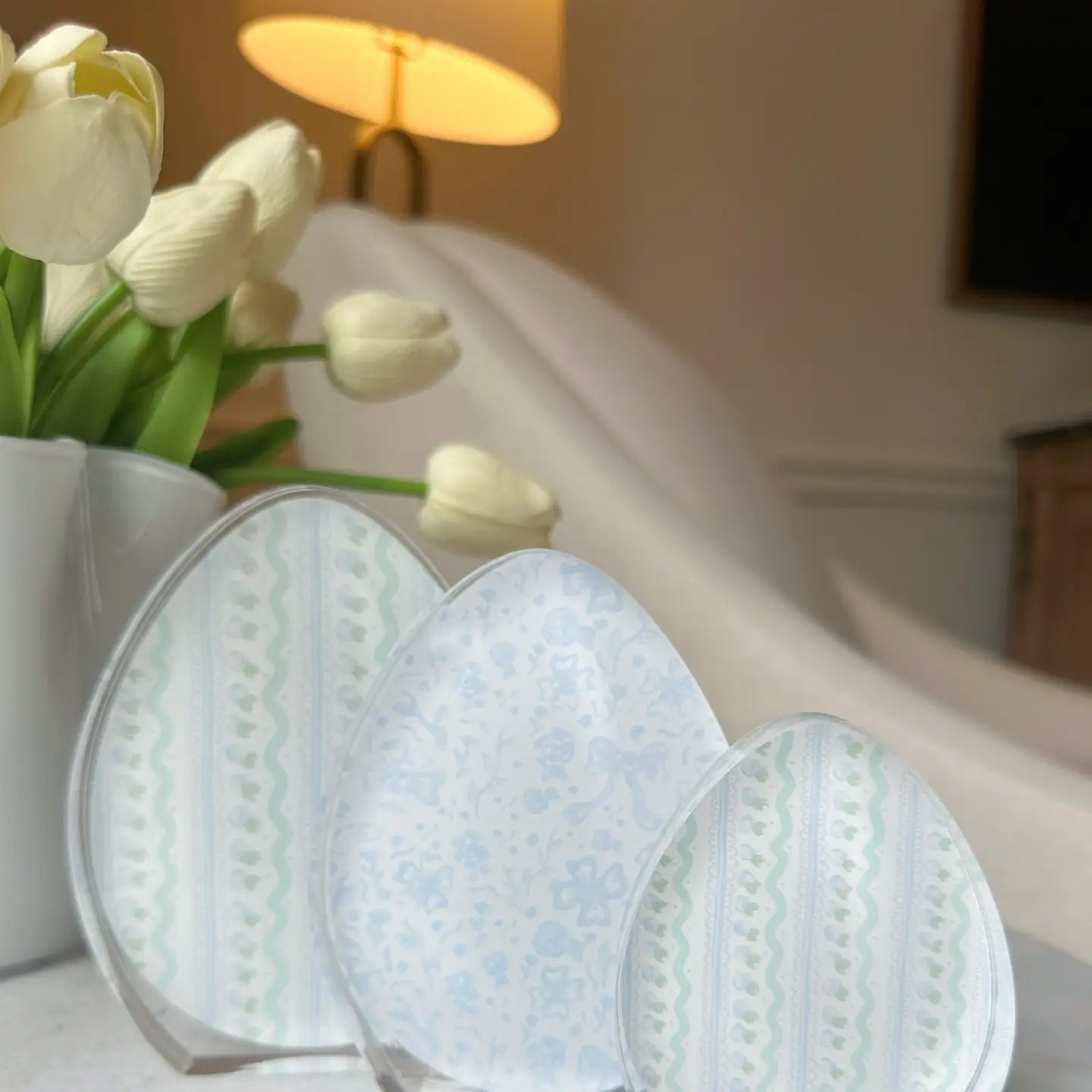 Blue Acrylic Eggs - Small