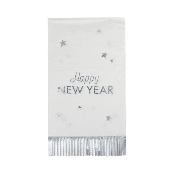 Happy New Year Fringed Guest Towels