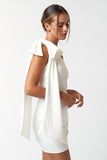 One Shoulder Dress w/ Oversized Ribbon