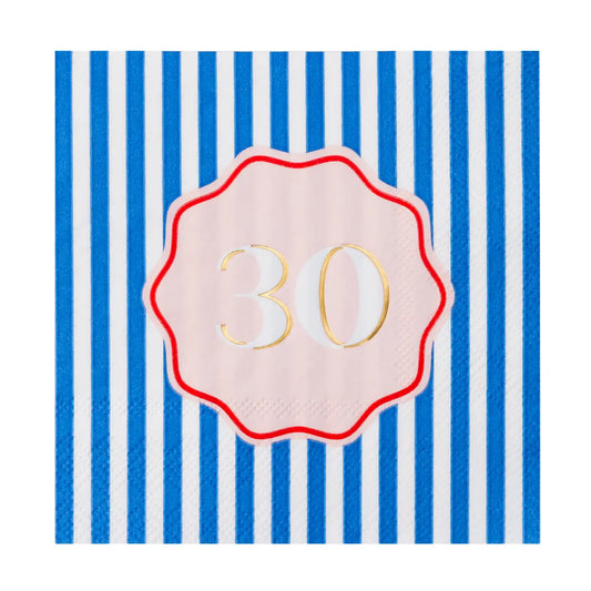 30th Birthday Beverage Napkins