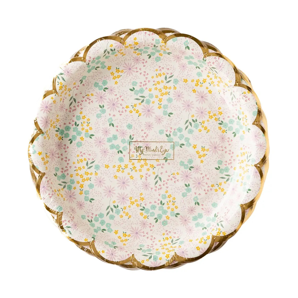 Ditsy Floral Round Scalloped Side Plates
