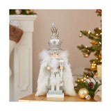 Hollywood White Fur King Nutcracker