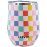 Multicolored Checkered Insulated Wine Tumbler