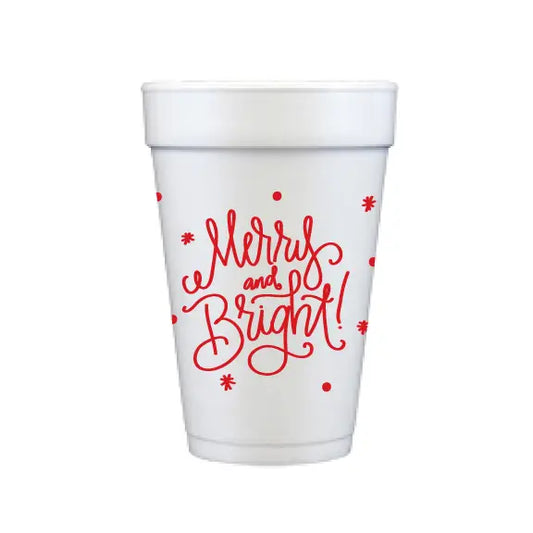 Merry & Bright Styrofoam Cups