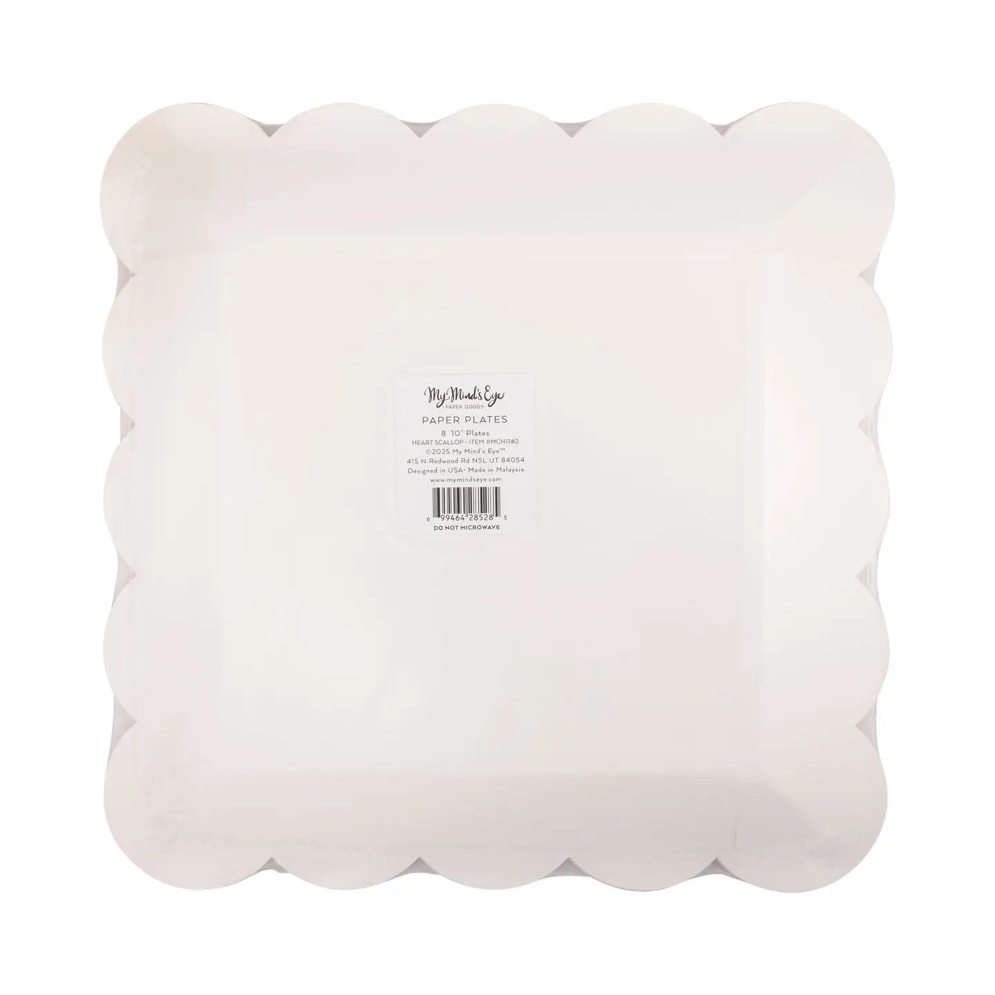 Heart Scalloped Square Dinner Plates