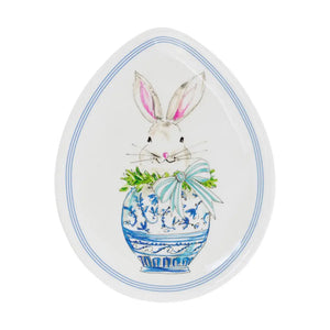 Boxwood Bunny Ceramic Egg Plate