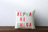Alpha Chi Omega Tones Pillow