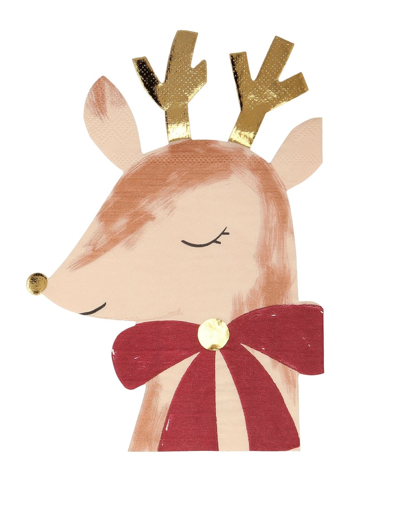 Reindeer w/ Bow Diecut Napkins