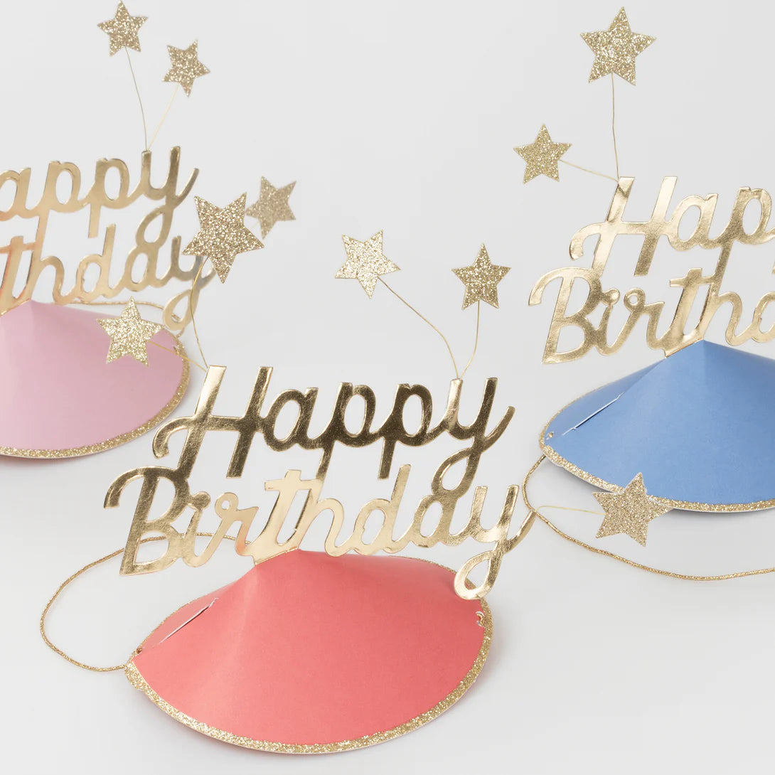 Happy Birthday Stars & Party Hats