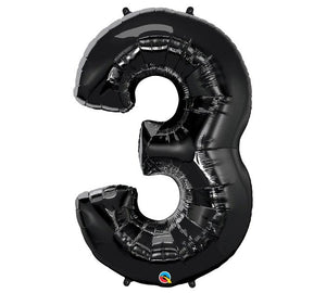 Black Number Balloon 3