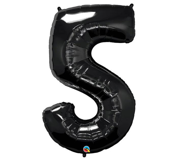 Black Number Balloon 5