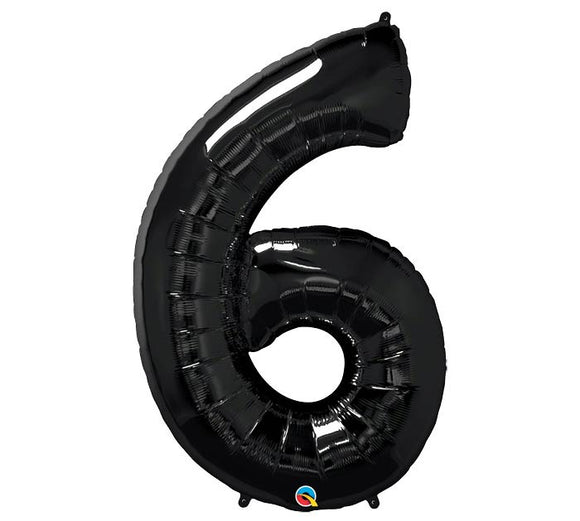 Black Number Balloon 6