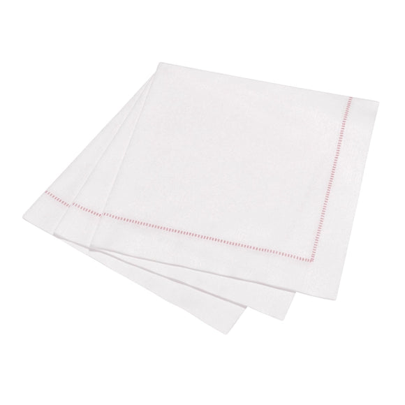 Dusty Rose Hemstitch Dinner Napkins