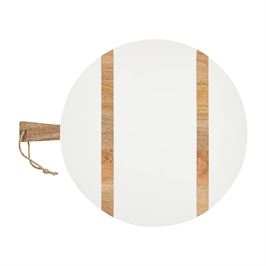 White Large Round Cutting Board