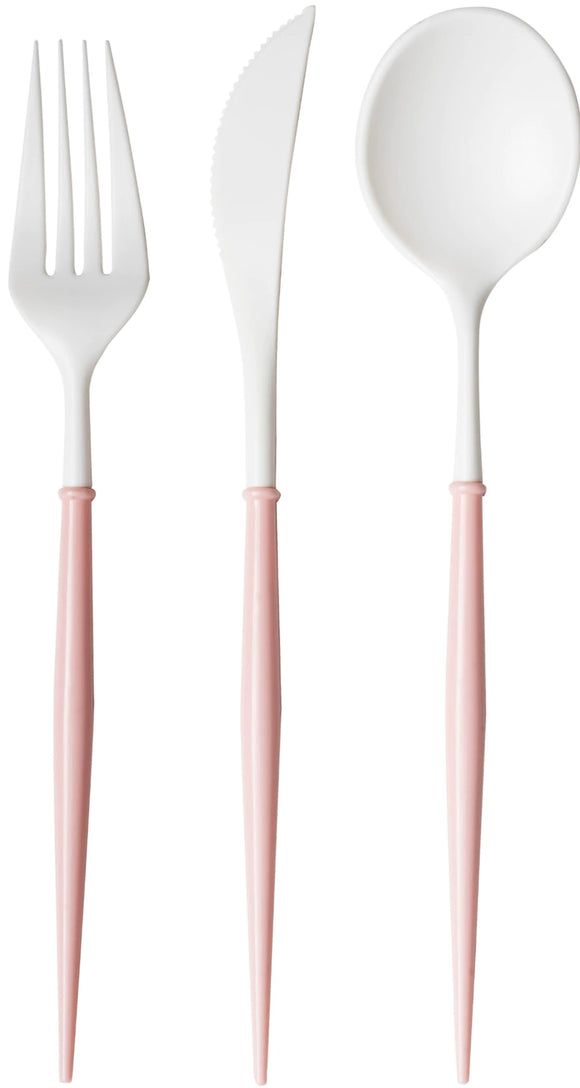 Bella Cutlery - White/Blush Handle