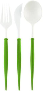 Bella Cutlery - White/Green Handle